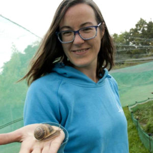 Lisa Lamontre de l'élevage des escargots du Loir servis à l'hotel la Tonnellerie près de Chambord