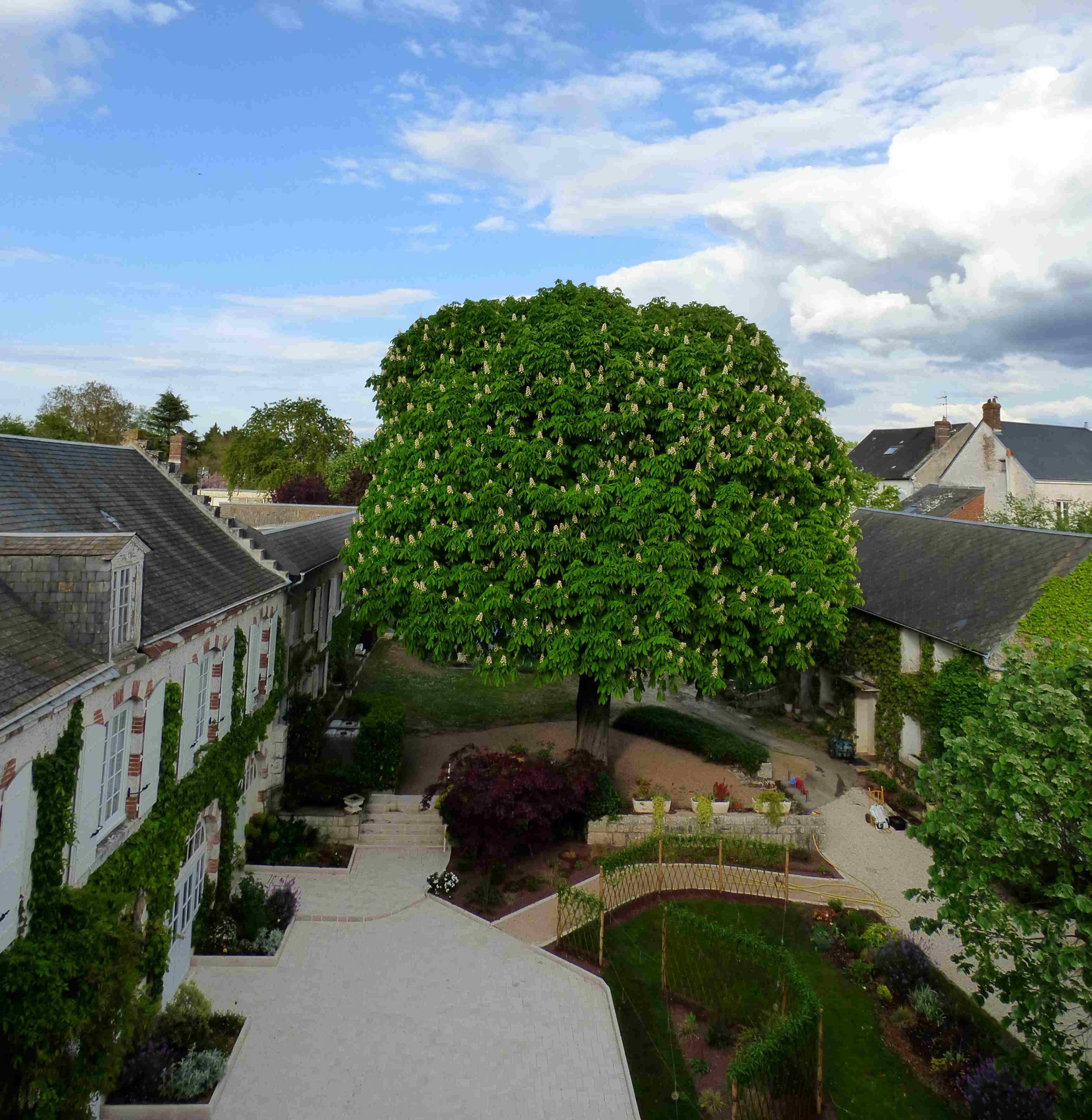 hotel-tonnellerie-gite-de-groupe-val-de-loire-chateaux Terrasse du gite hotel la tonnellerie entre Orléans et Blois